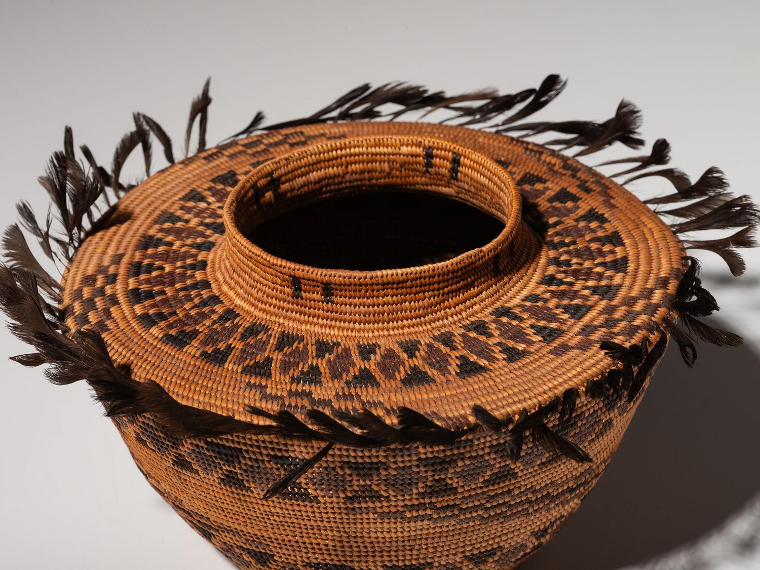 Yokut Polychrome Bottleneck Basket