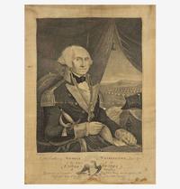 [Americana] Washington, George Rare Portrait on Silk