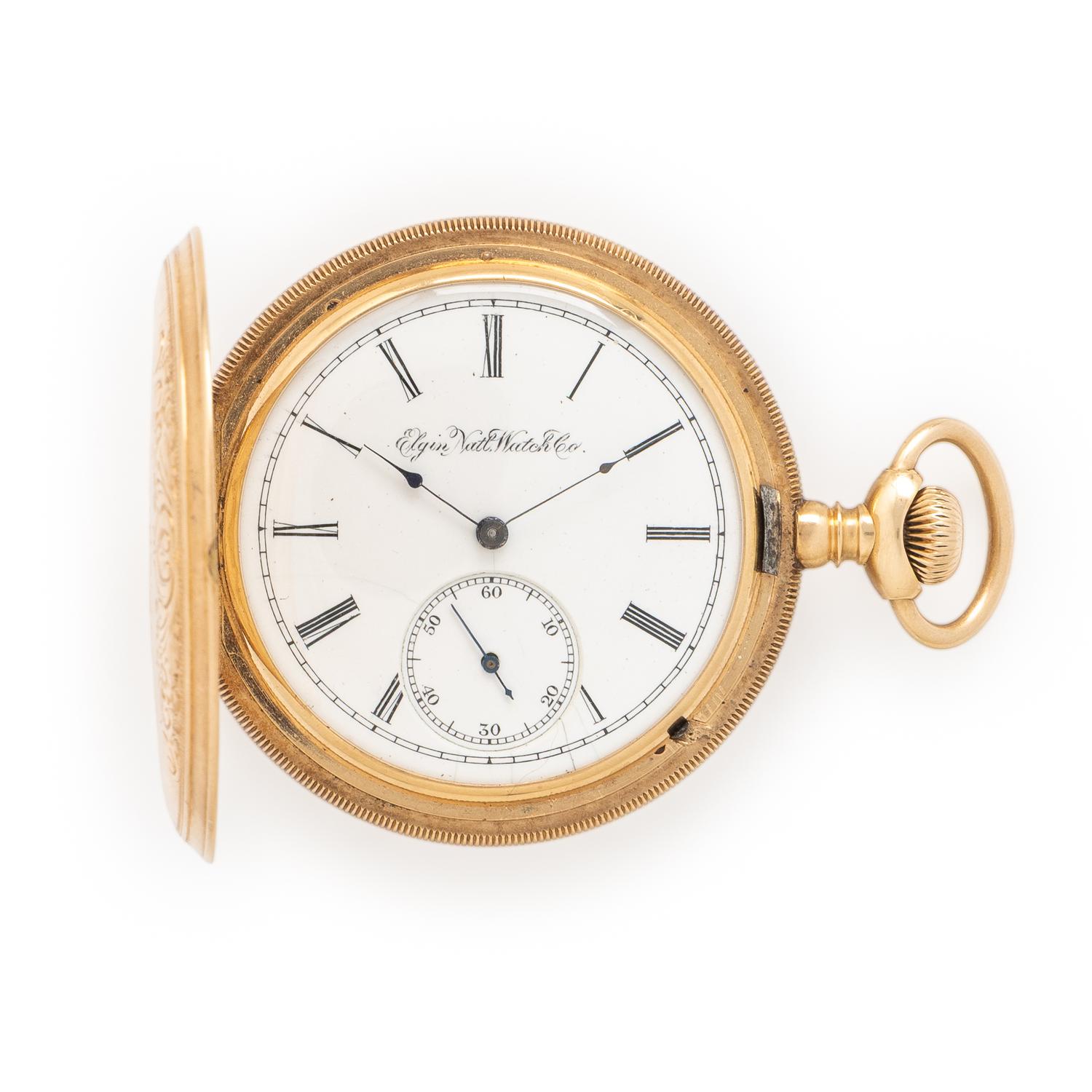 Elgin, 14K Yellow Gold Pocket Watch