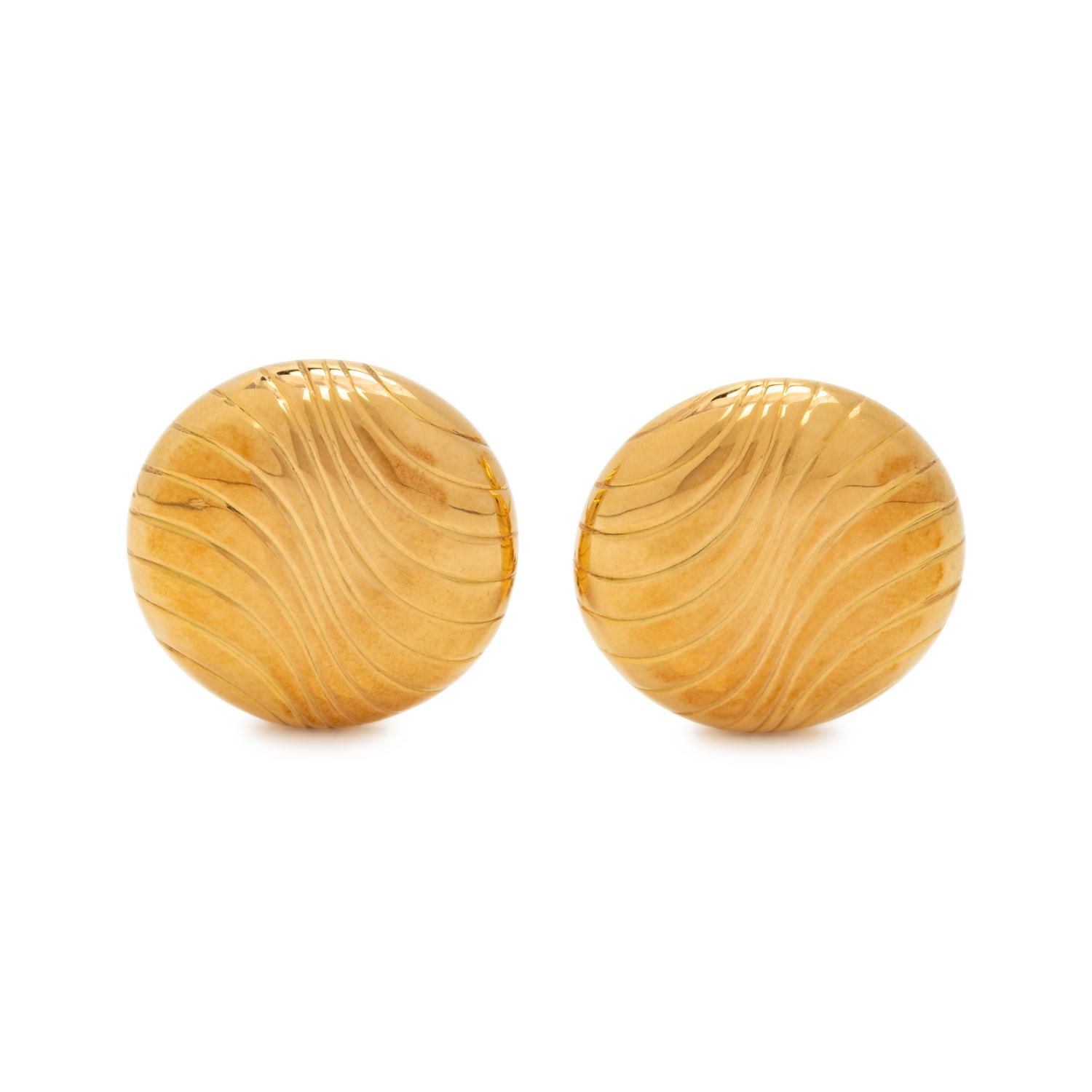YELLOW GOLD EARCLIPS