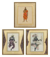 Group of Three Costume Designs for the Ballet Russes