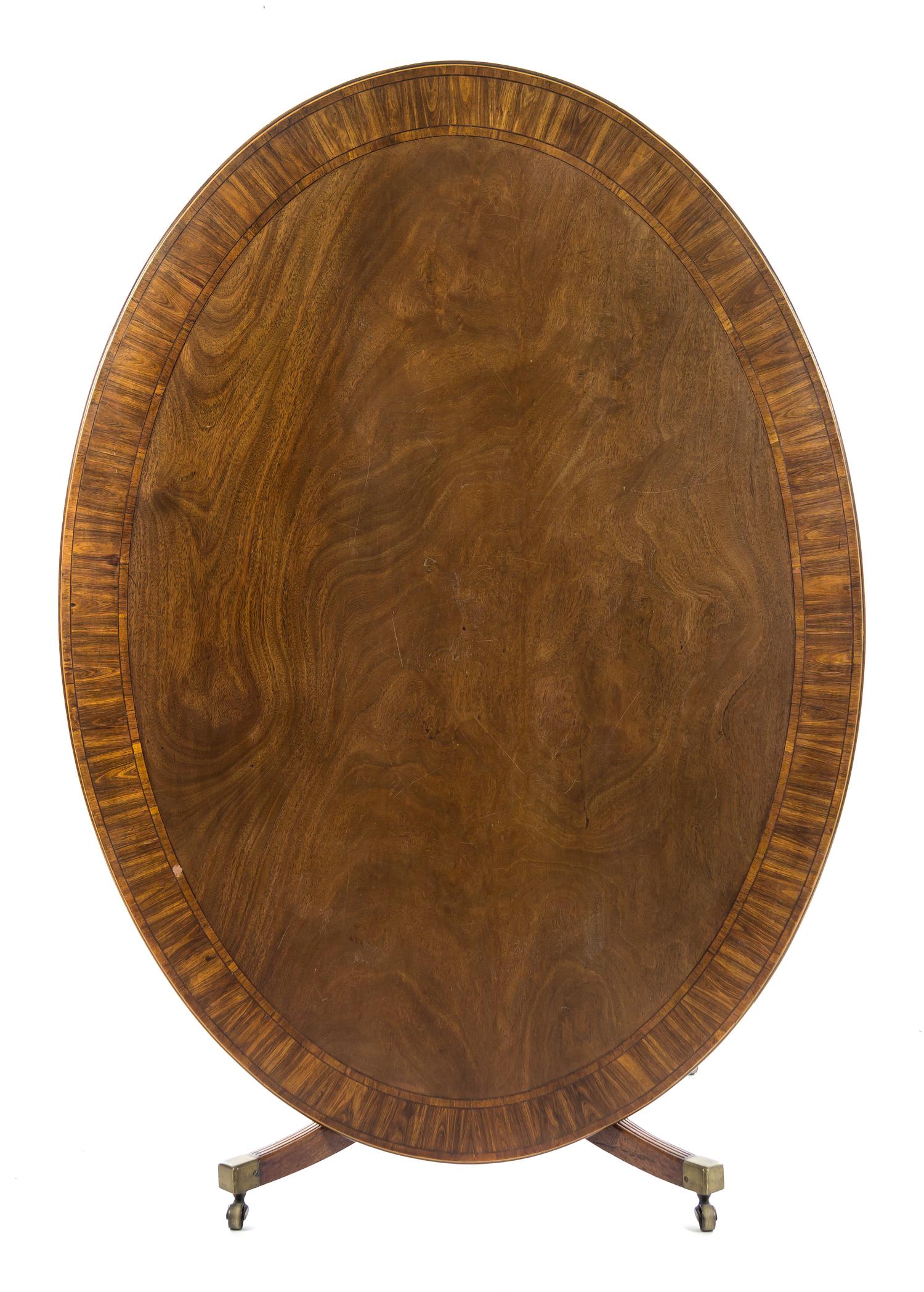 A George III Mahogany Breakfast Table Height 28 x width 64 1/4 x depth 46 inches. — 19TH CENTURY
