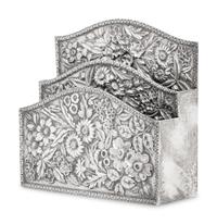 An American Silver Repoussé Letter Organizer