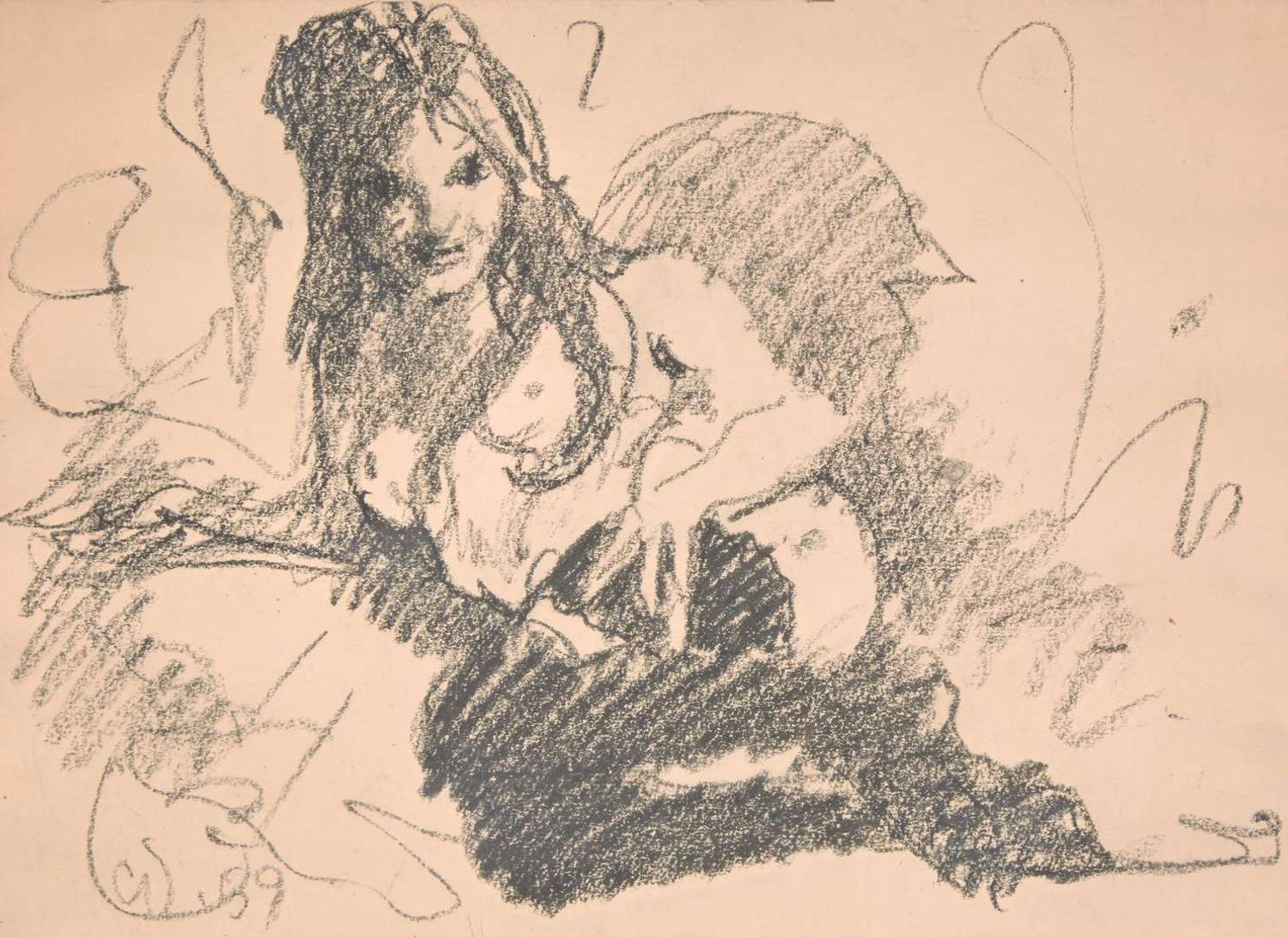 Claes Oldenburg (American, 1929-2022) - Study for Nude/Odalisque