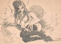 Claes Oldenburg (American, 1929-2022) - Study for Nude/Odalisque