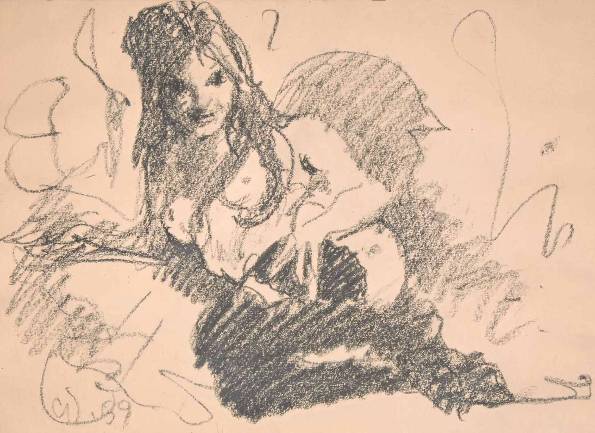 Claes Oldenburg (American, 1929-2022) - Study for Nude/Odalisque