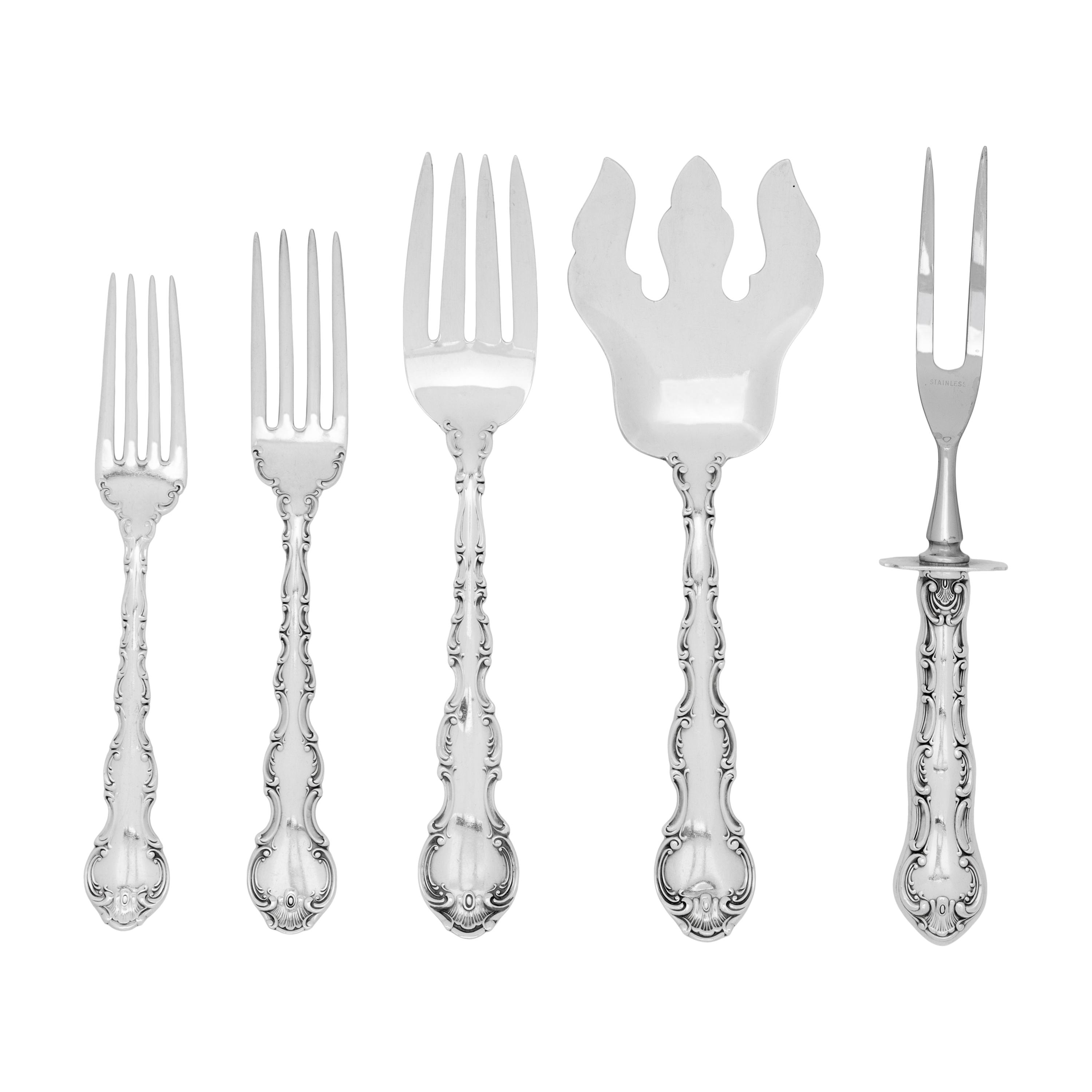 An American Silver Flatware Service