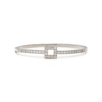 TIFFANY & CO., PLATINUM AND DIAMOND BANGLE BRACELET