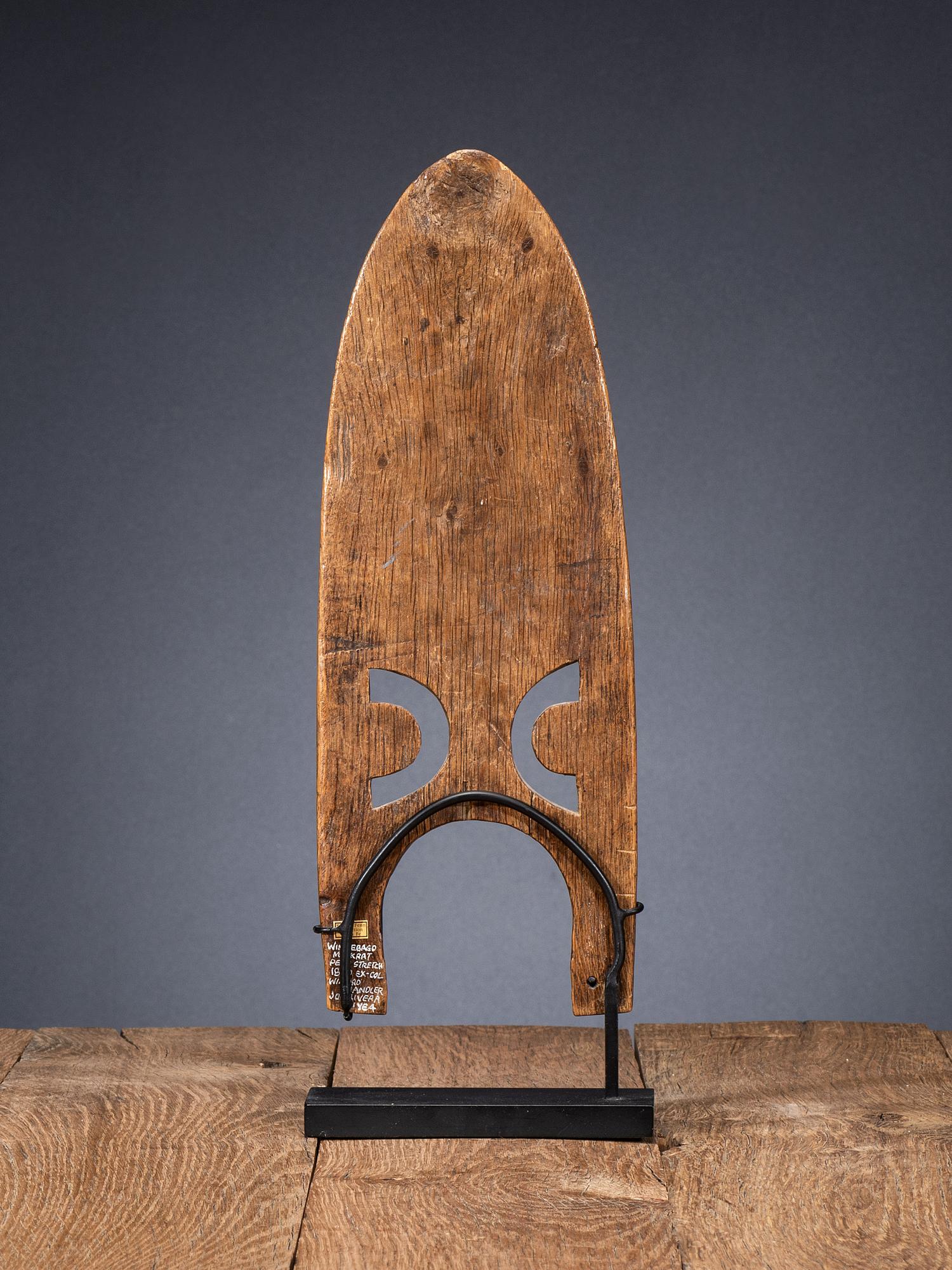 Ho Chunk Decorated Wood Pelt Stretcher