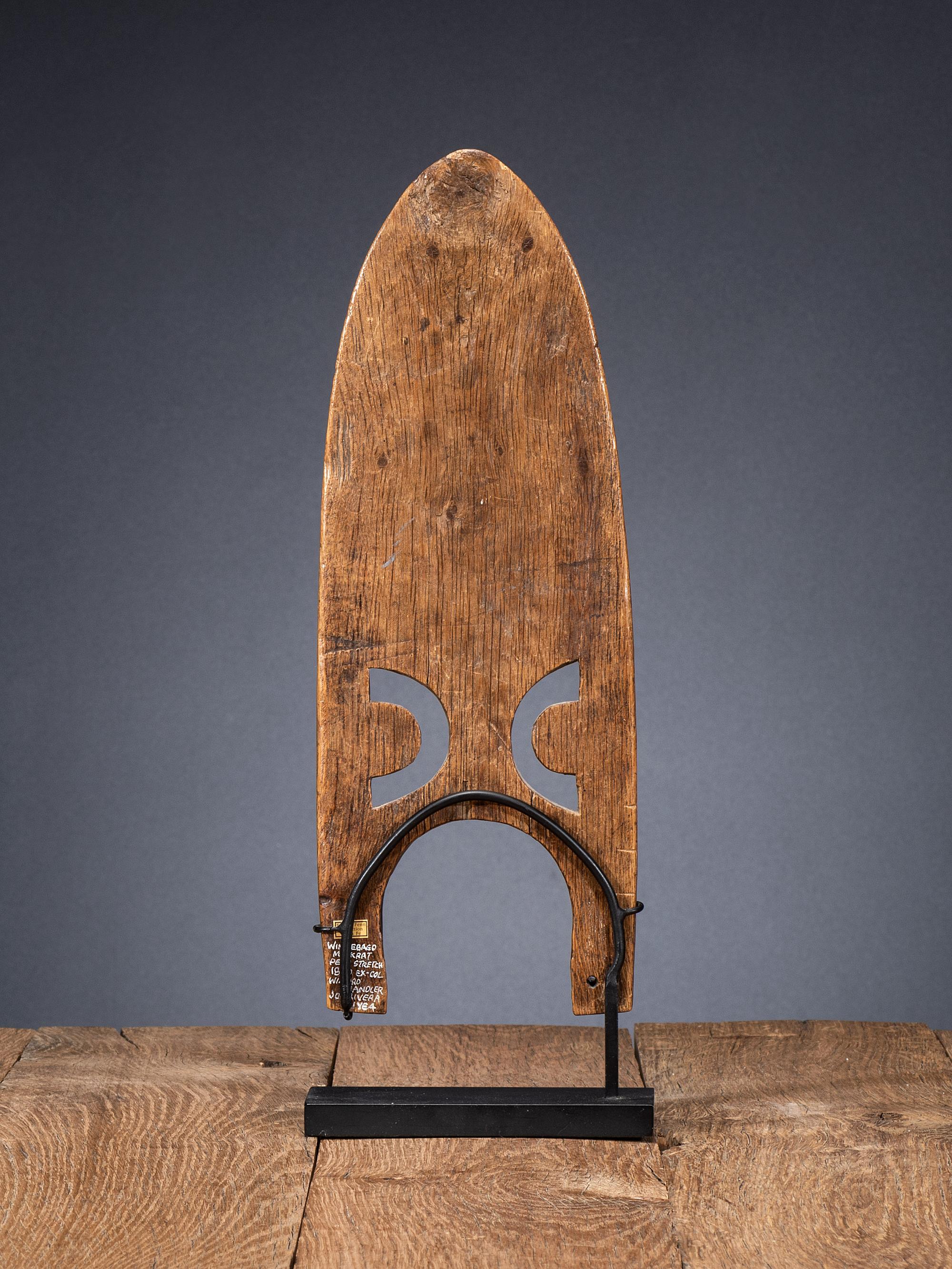 Ho Chunk Decorated Wood Pelt Stretcher