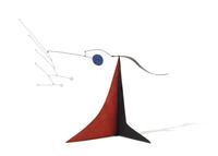 Alexander Calder, (American, 1898-1976), The Long Brass Tail on Black and Red, 1956