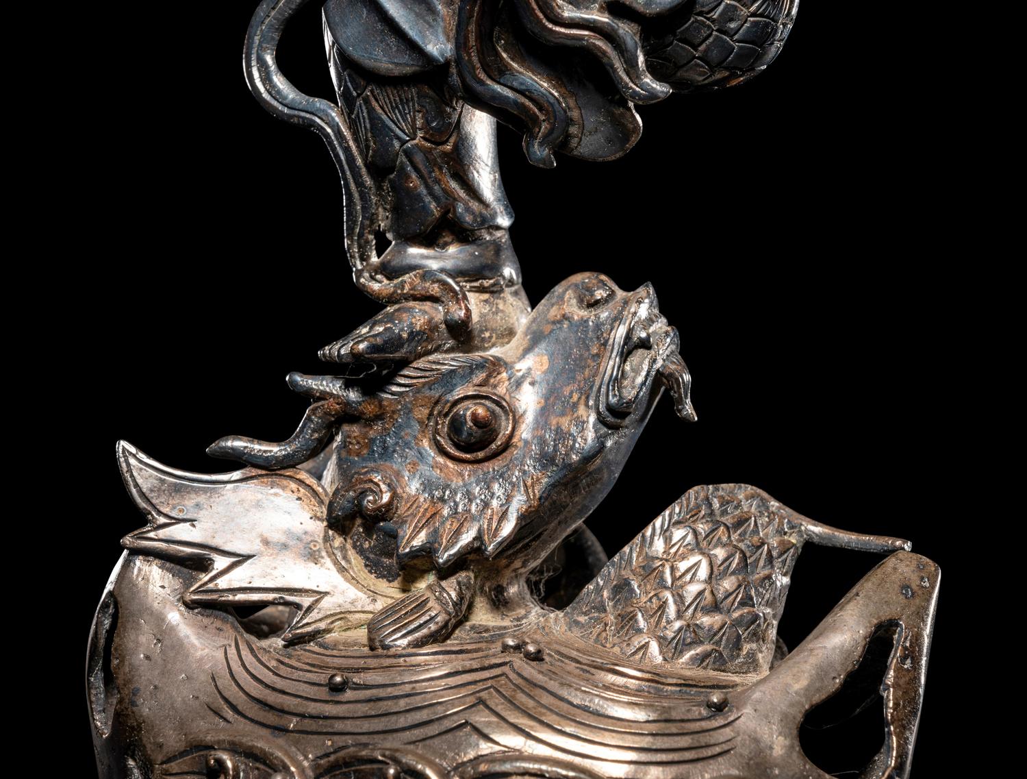 A Silver Figure of Immortal Kuixing