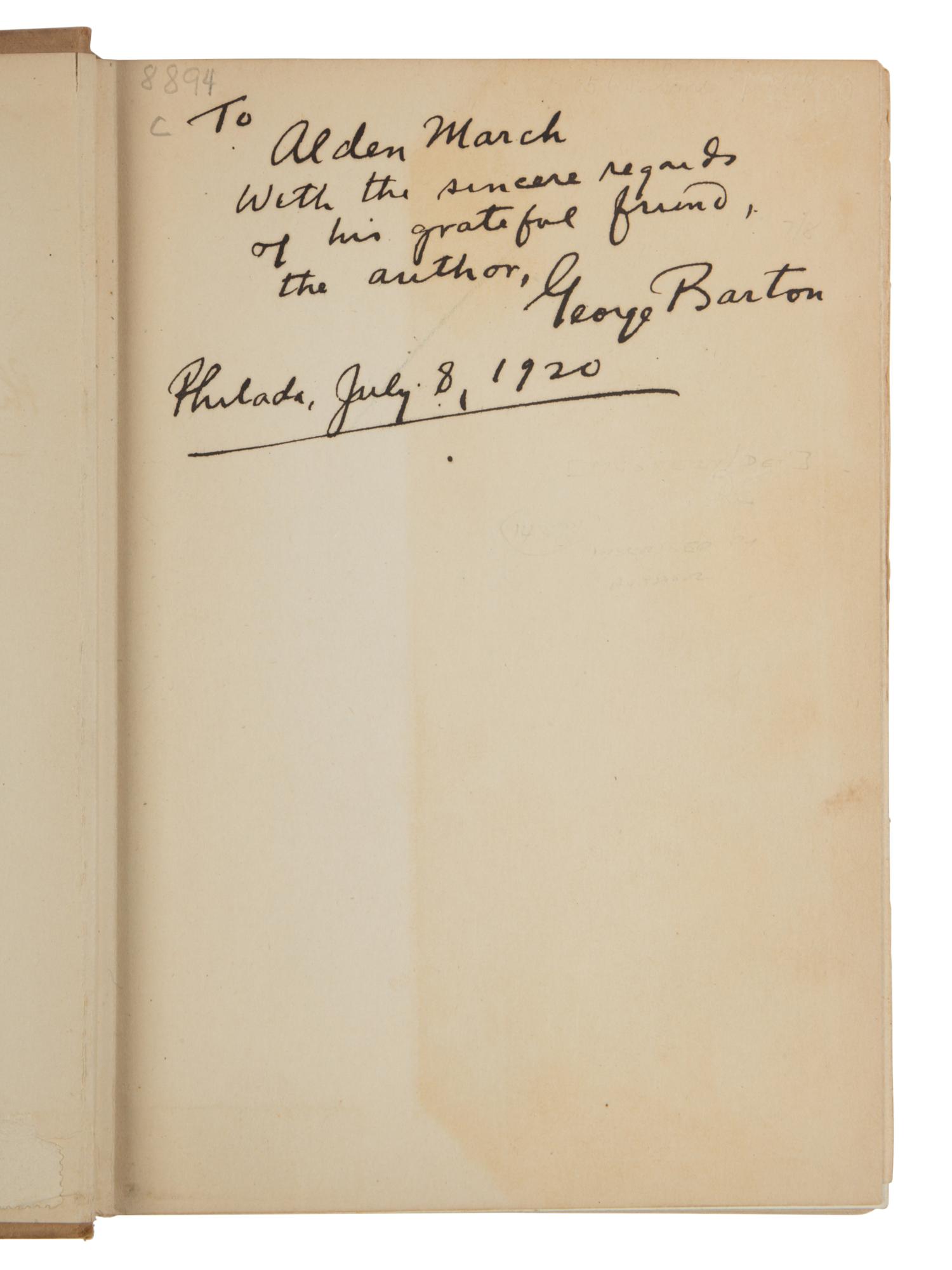 BARTON, George (1859-1942). The Pembroke Mason Affair . Boston: The Page Company, 1920.