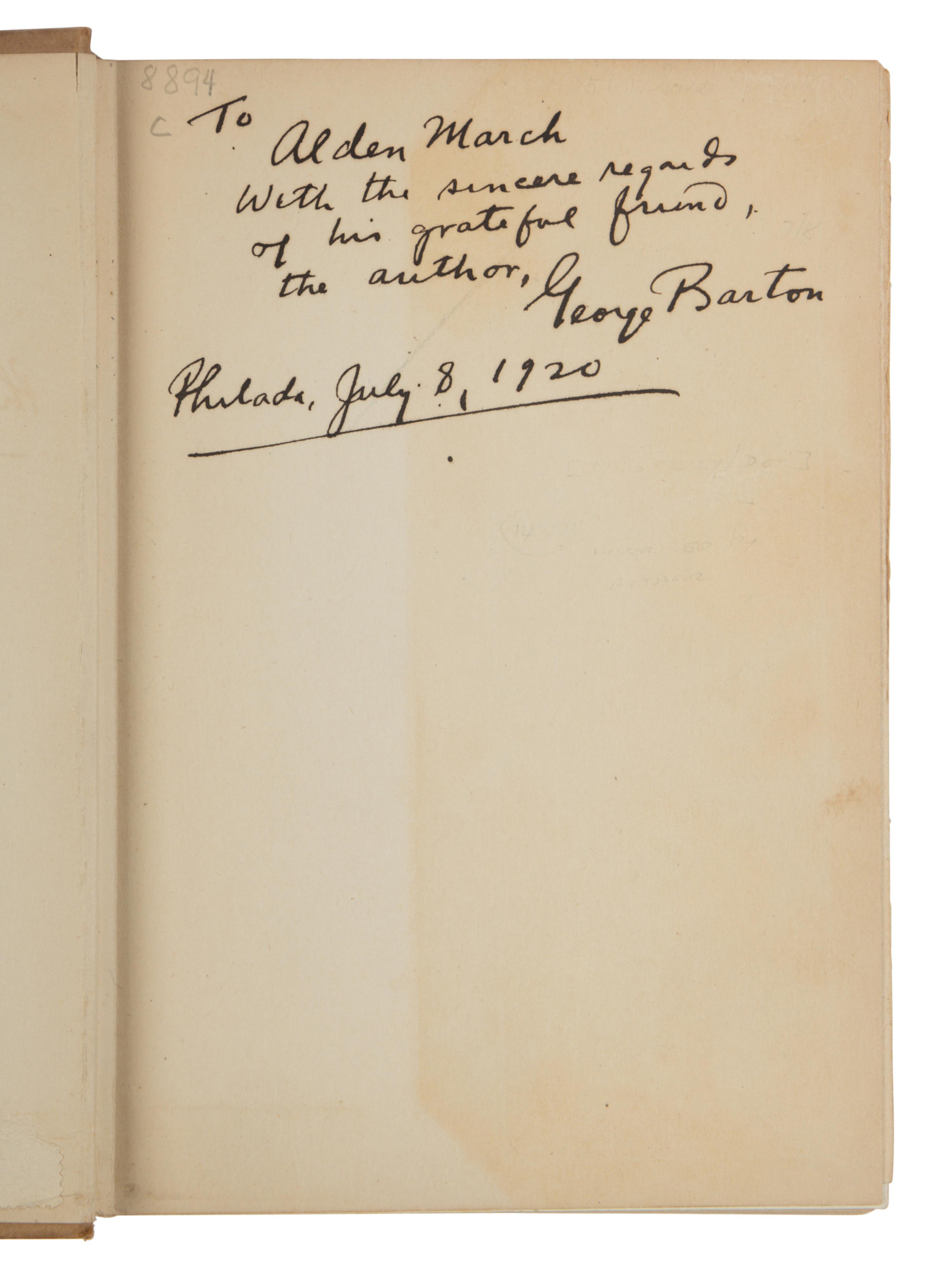 BARTON, George (1859-1942). The Pembroke Mason Affair . Boston: The Page Company, 1920.