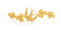 A Victorian 15 Carat Yellow Gold Bird Brooch, 1.40 dwts.