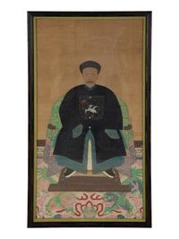 A Pair of Chinese Ancestral Portraits on Paper