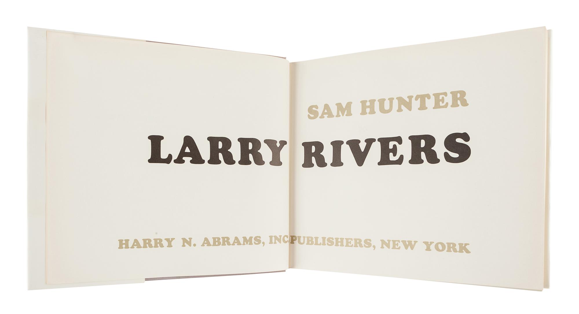 [RIVERS, Larry (1923-2002)]. HUNTER, Sam. Larry Rivers. New York: Harry N. Abrams, Inc., 1970.