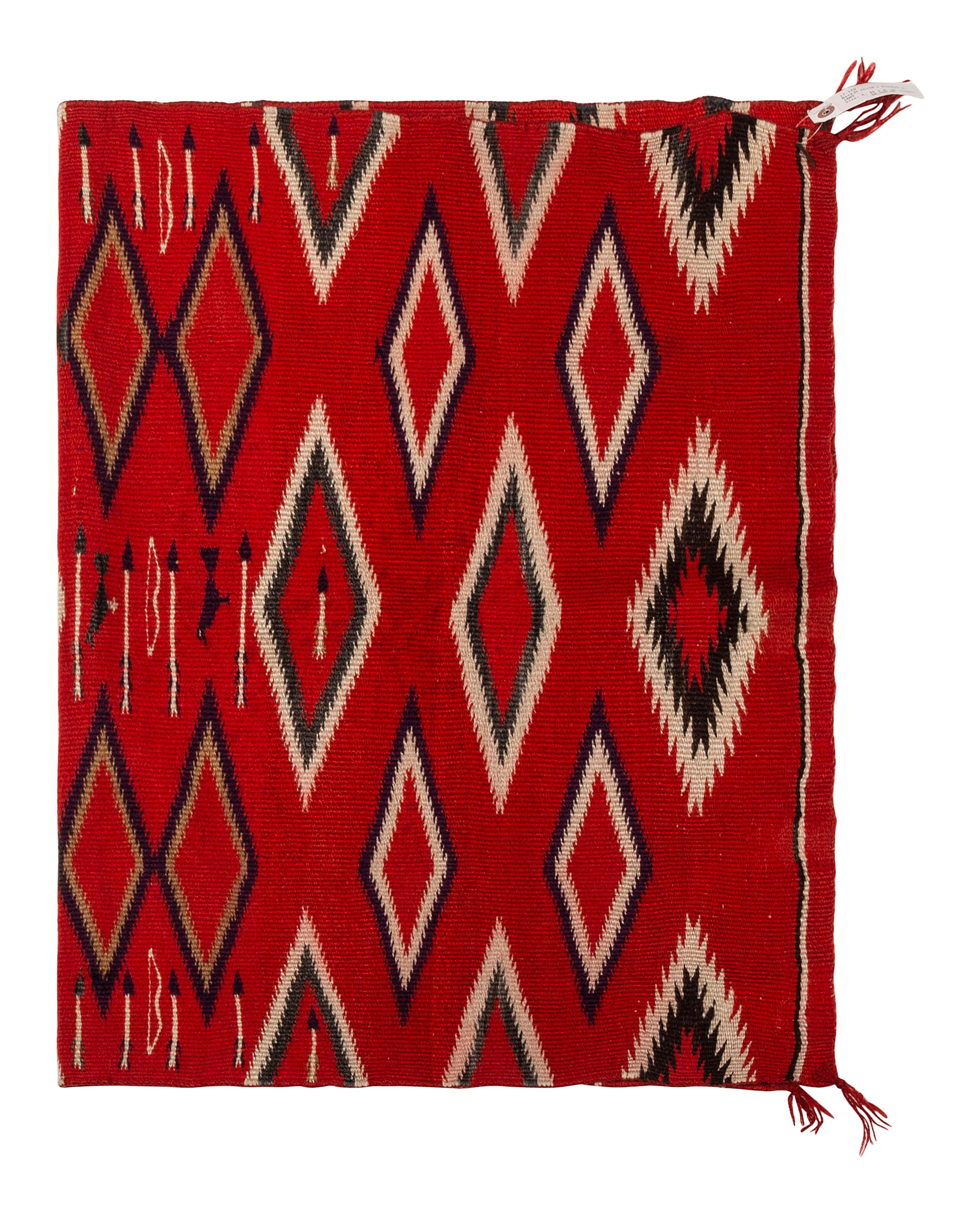 Navajo Germantown Pictorial Child's Blanket / Rug