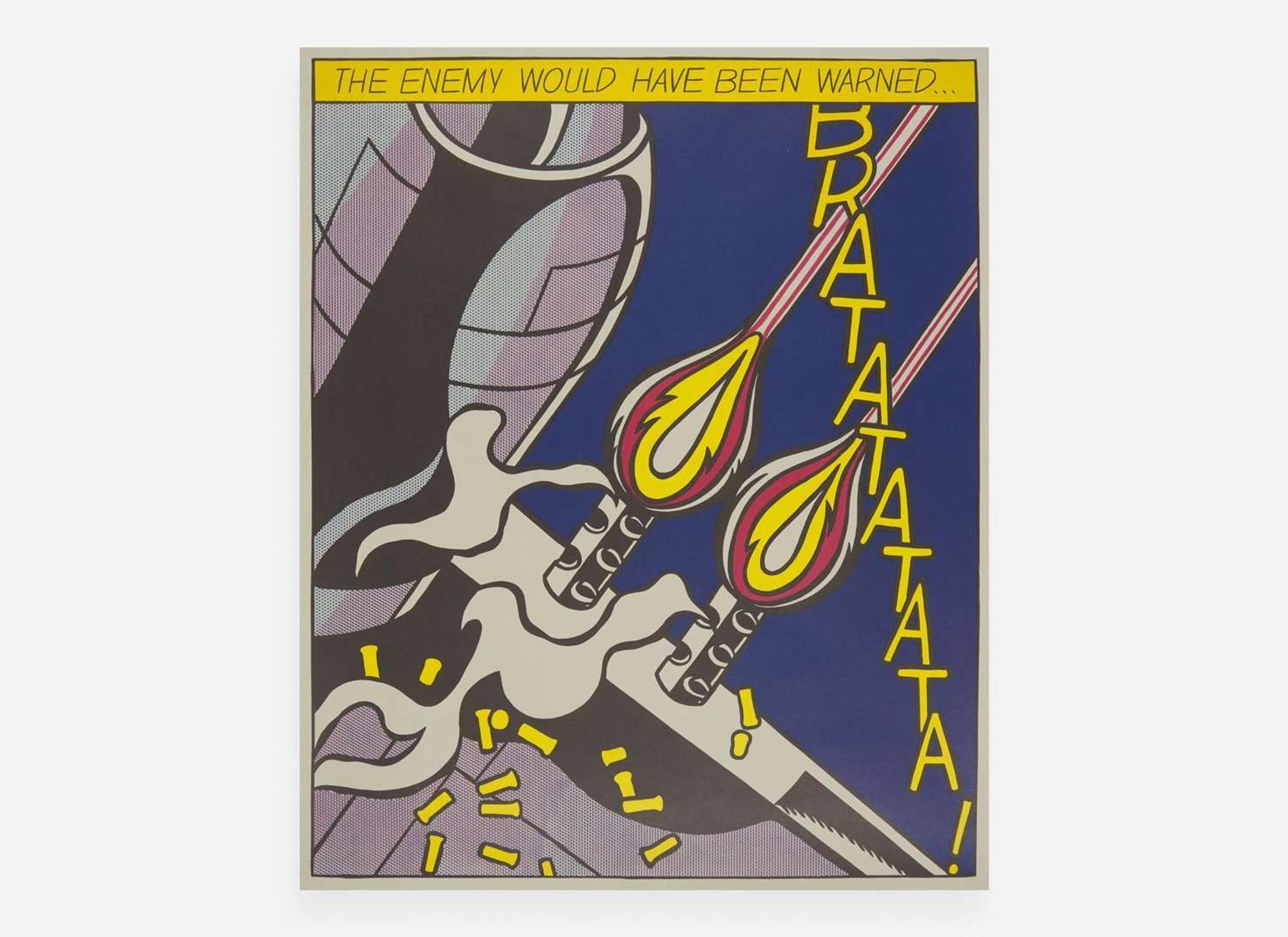 Roy Lichtenstein (American, 1923-1997), As I Opened Fire... Triptych
