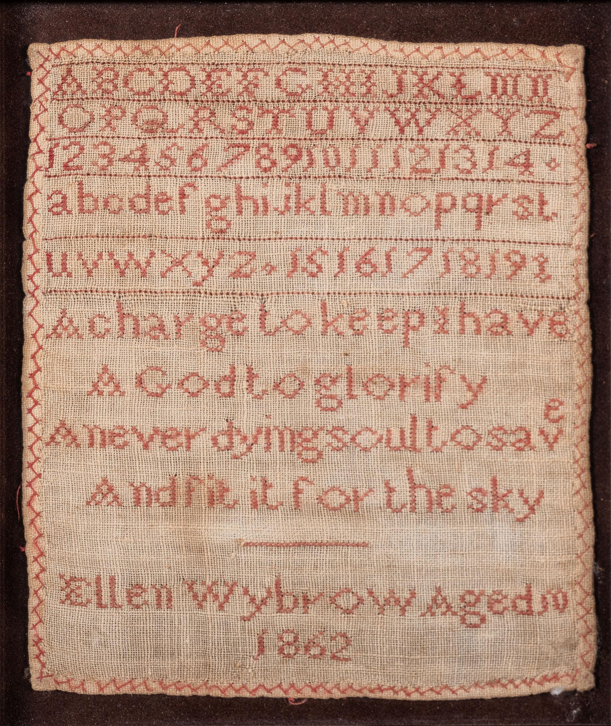 Three Needlework Alphabet Samplers, Including a Rare Apron