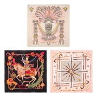 Hermès, Three 90cm Silk Scarves