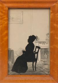 A Full Length Cut and Paste Silhouette, Augustin Edouart (1789-1861), Height of frame 14 x width 10 inches.