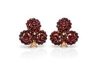 VICTORIAN, GARNET EARCLIPS