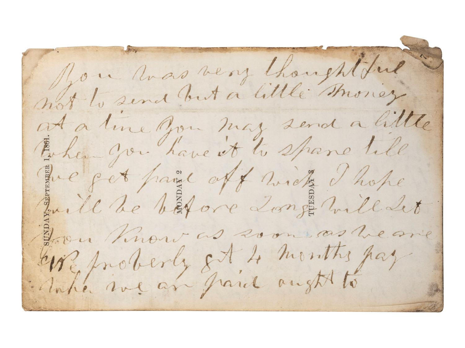 [CIVIL WAR]. Famed 20th Maine archive incl. letters and partial diary featuring Gettysburg content.
