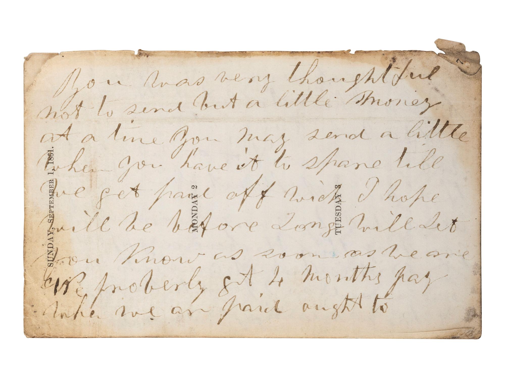 [CIVIL WAR]. Famed 20th Maine archive incl. letters and partial diary featuring Gettysburg content.