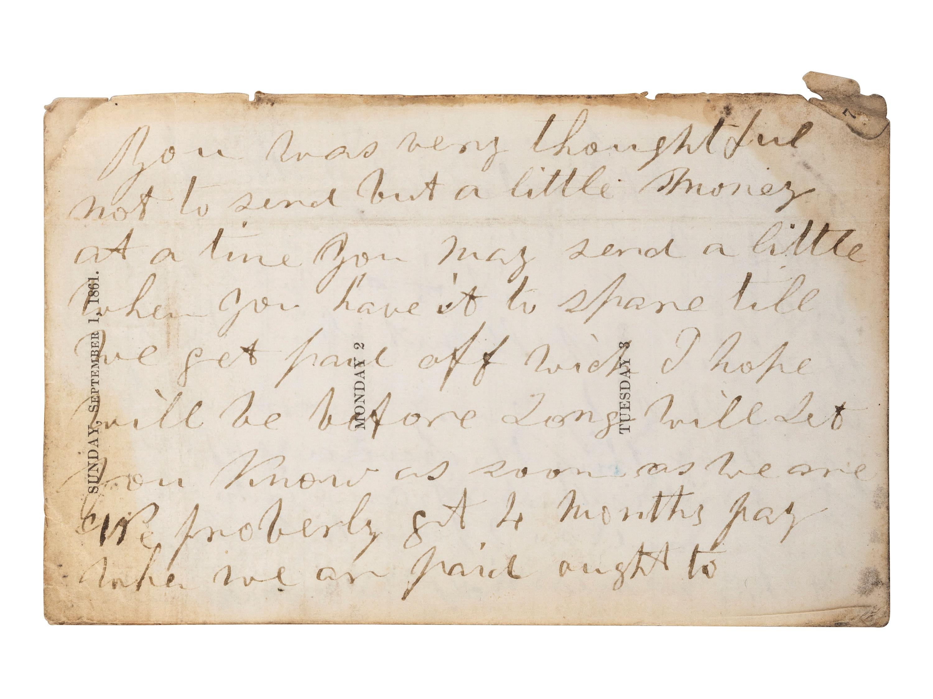 [CIVIL WAR]. Famed 20th Maine archive incl. letters and partial diary featuring Gettysburg content.
