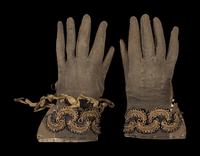 Two Textiles and One Pair of Gloves, 17th-18th Century