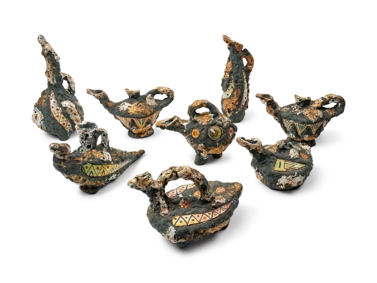 Eight Zoomorphic Style Vessels