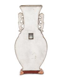 A Canton Enamel 'Horses' Wall Vase