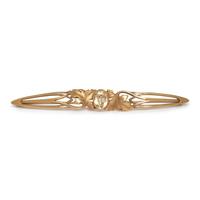 ART NOUVEAU, YELLOW GOLD AND CITRINE BAR BROOCH
