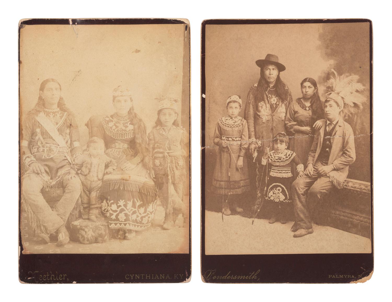 [NATIVE AMERICANS]. 4 photographs of Iroquois subjects, including:
