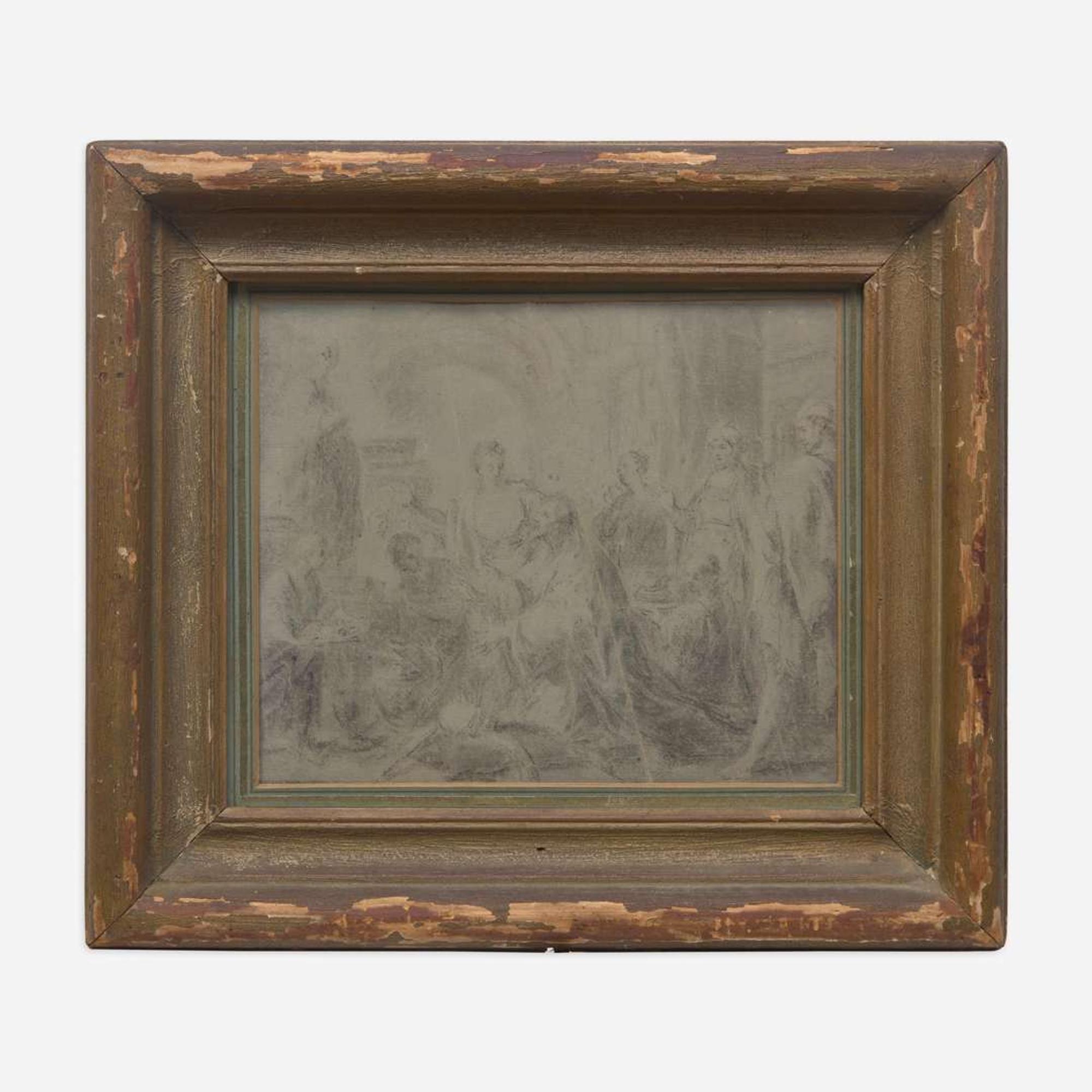 Italian School (18th Century) Biblical Scene (Possibly Jesus at the Home of Martha and Mary)