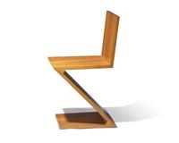 A Cherrywood Zig Zag Chair