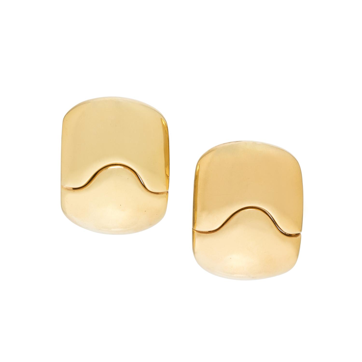 YELLOW GOLD EARCLIPS