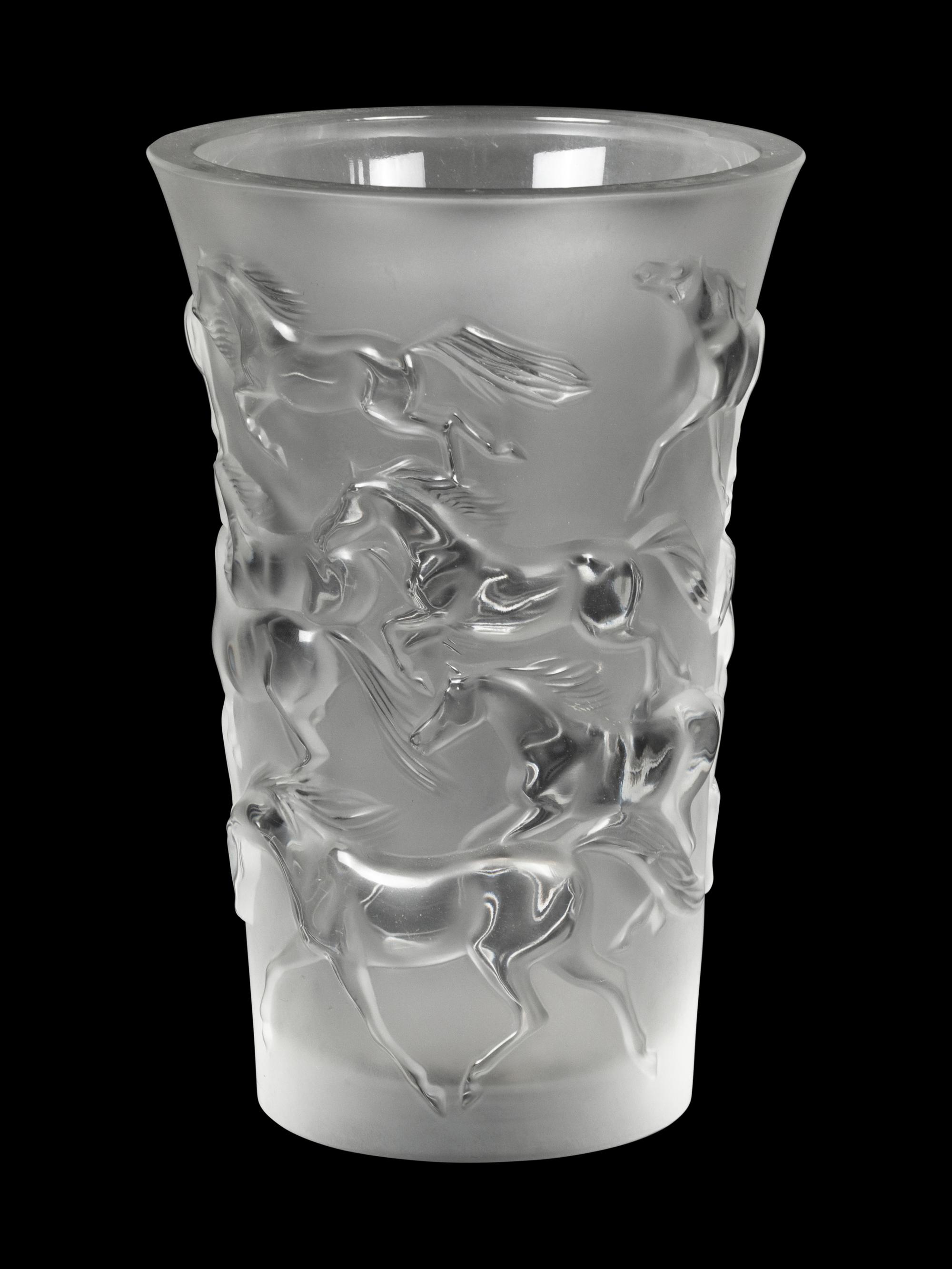 A Lalique Frosted Glass Vase