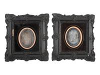 [EARLY PHOTOG.]. 13 daguerreotypes in rectangular wall frames, some with French Daguerreian labels.