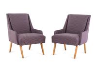 A Pair of Contemporary Upholstered Lounge Chairs