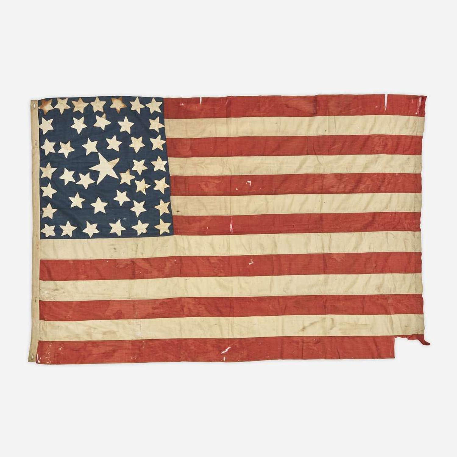 A 40-Star American National Flag commemorating North & South Dakota statehood circa 1889