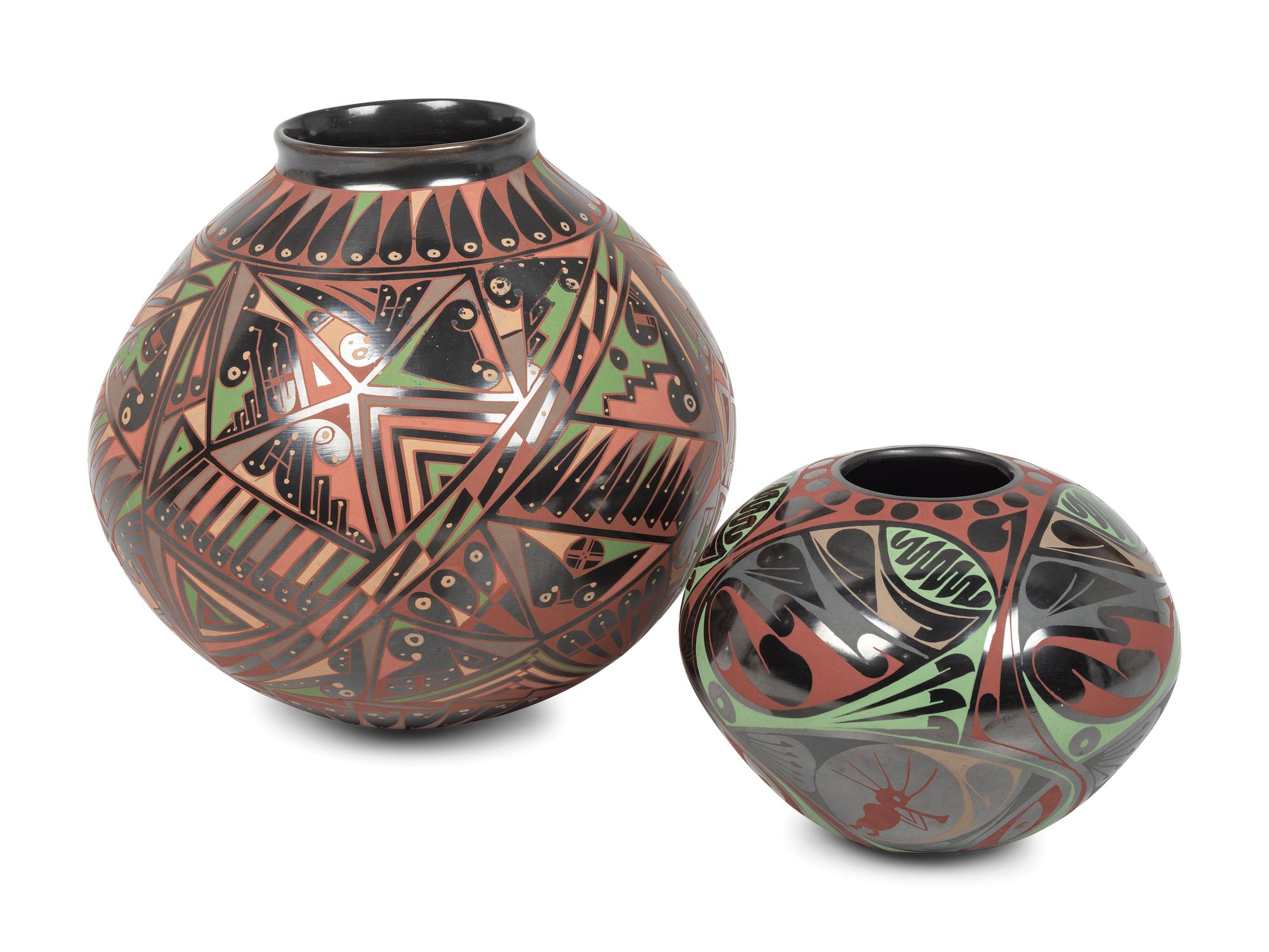 Mata Ortiz Polychrome Pottery, with Mirror Finish