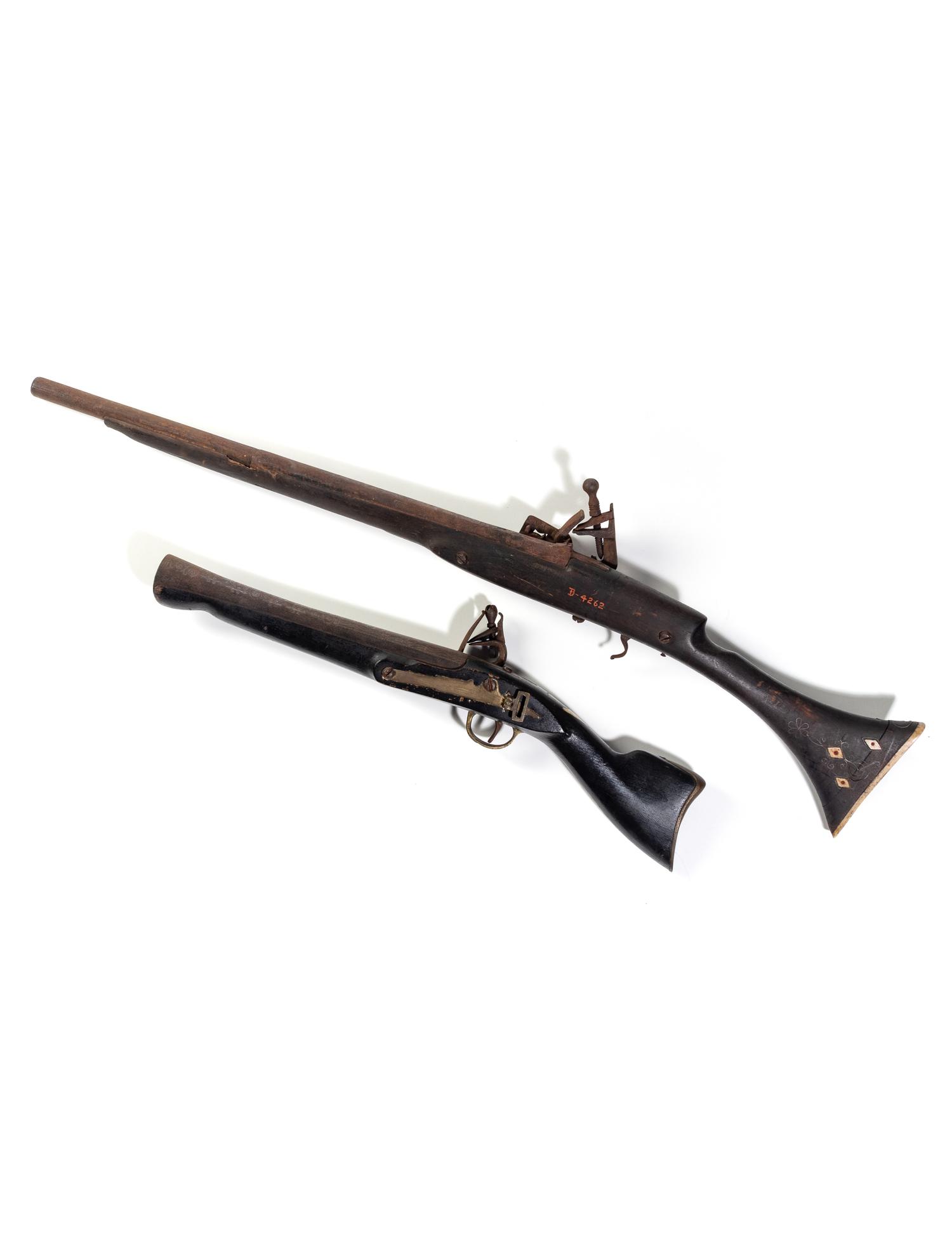 A Turkish Silver Inlaid Flintlock Pistol