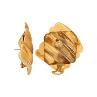 YELLOW GOLD EARCLIPS