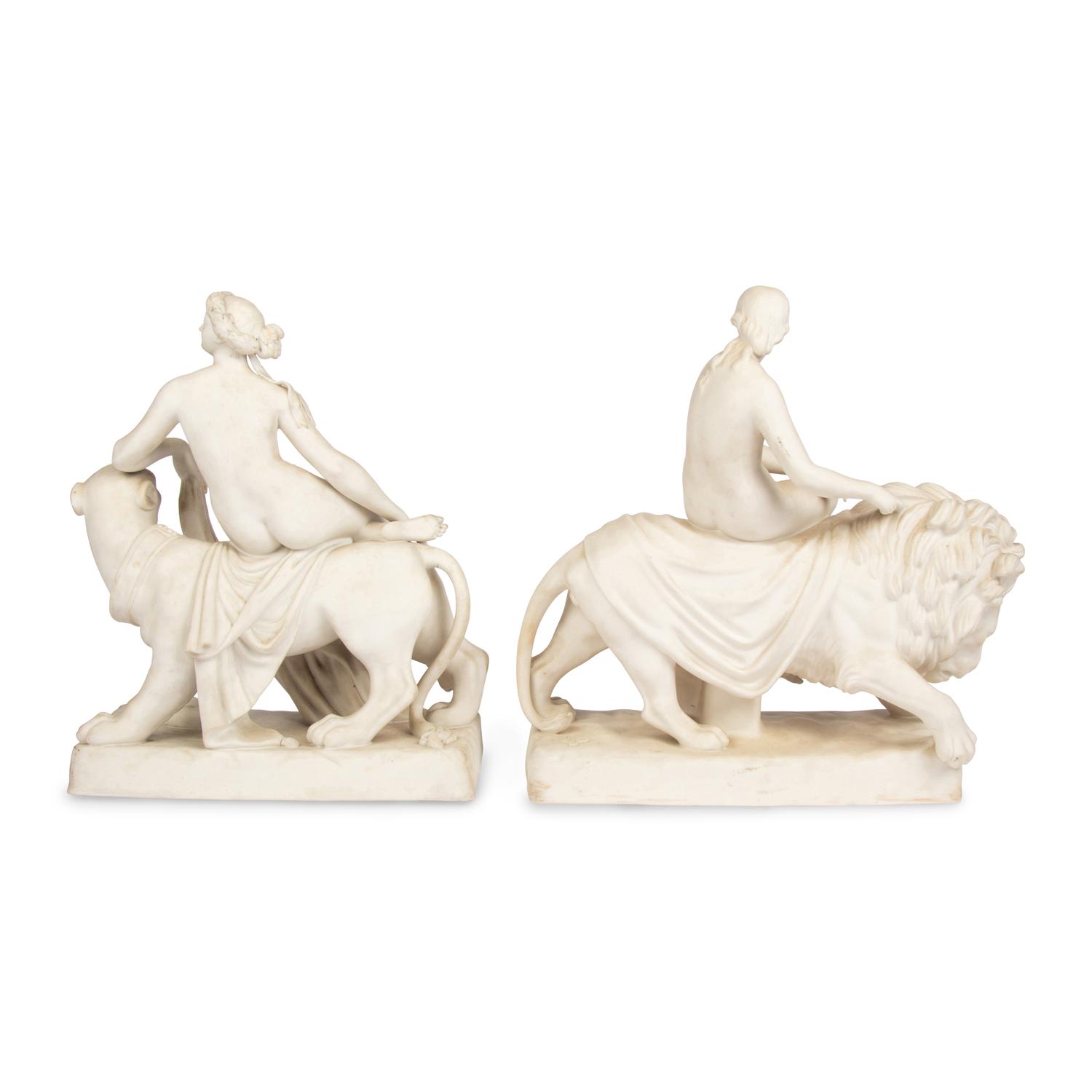 Two Minton Parian Ware Figures