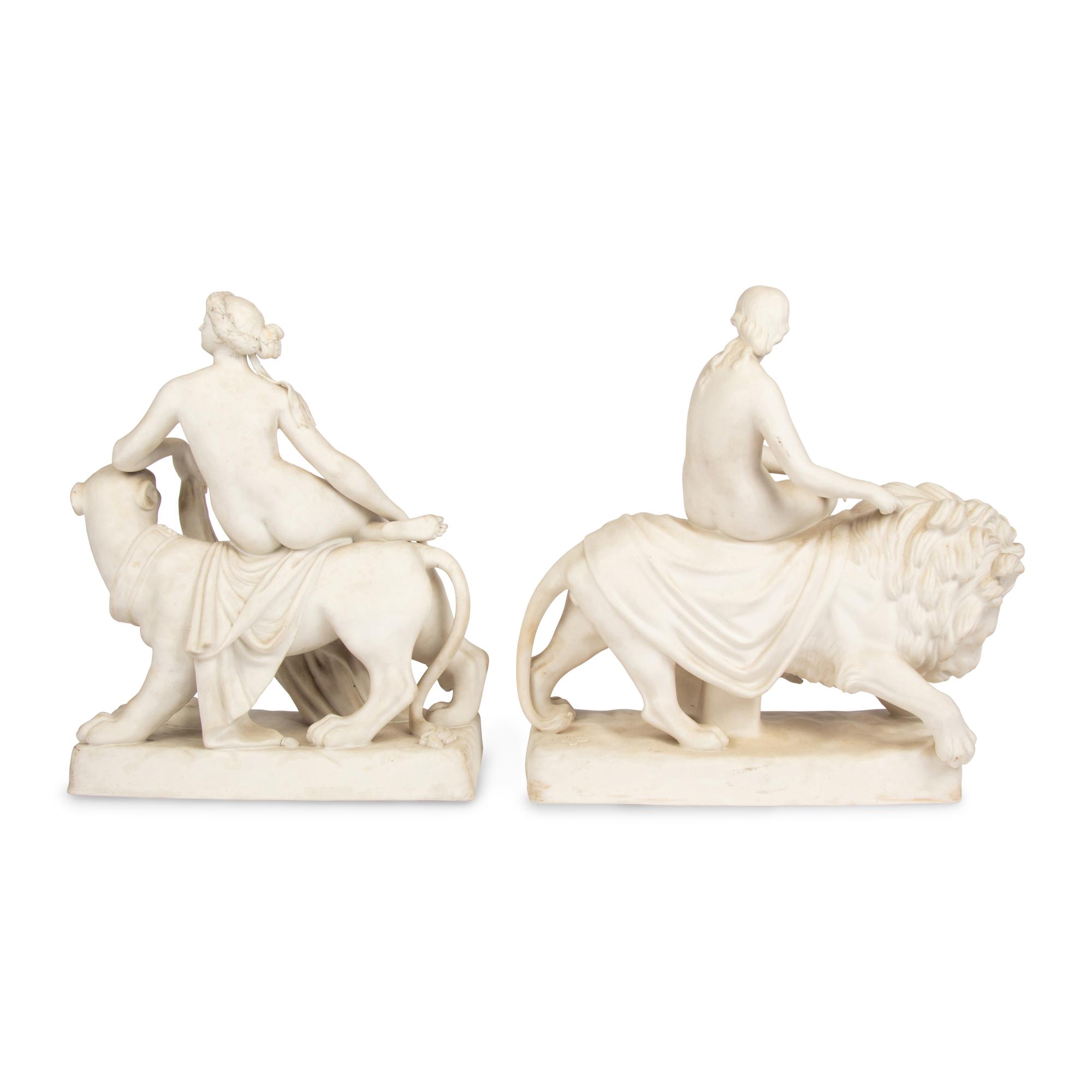 Two Minton Parian Ware Figures