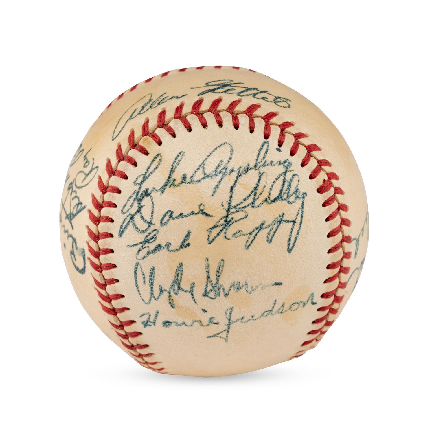 A 1949 Chicago White Sox Team Signed Autograph Baseball (JSA Auction Letter),