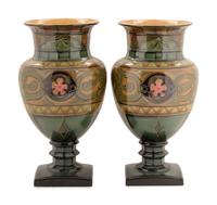 A Pair of Royal Bonn Pottery Vases