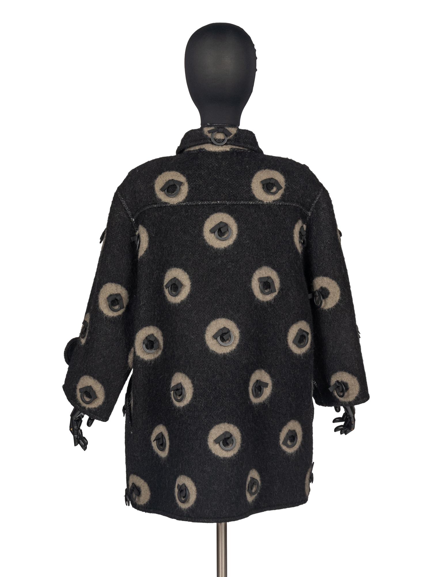 Geoffrey Beene Ring-Pattern Blanket Coat, Fall 1996